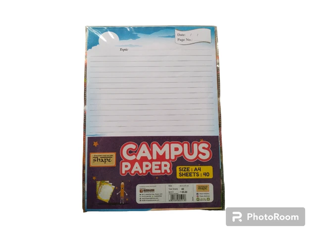 A4 Project File Paper One Side Line 