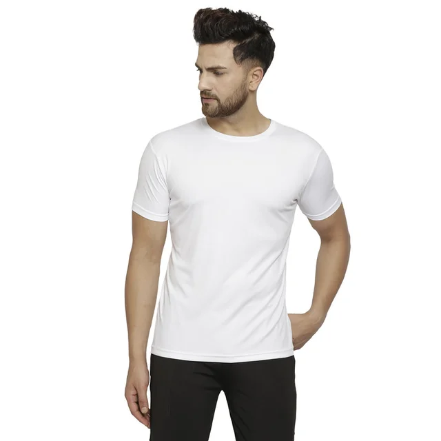 Plain Customized Full Sleeve T-shirt-@100/Pc-Promotional Half-sleeve T-shirt - M,L,XL,XXL, White
