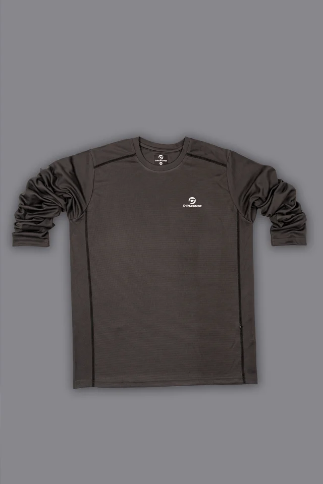 Drizone-Pack of 20 Pcs-@170/Pc- Round neck Full Sleeve Designer T-Shirt With Flat Seamer Stiching - White, Dark Grey, Wine, Black, Sky, M,L,XL,XXL
