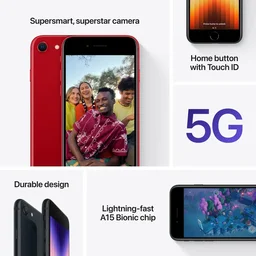 iPhone SE 3rd Generation 5G Renewed 3 Month Seller warranty - 64GB, Black