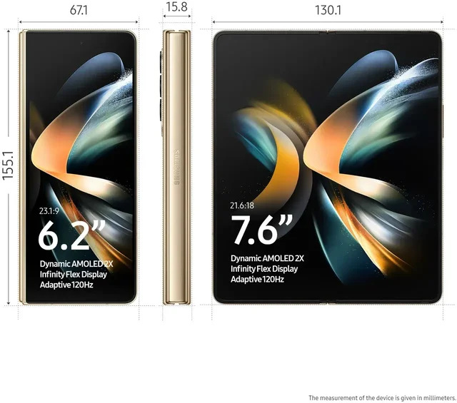 Samsung Galaxy Z Fold4 5G Renewed - 256 GB, Beige