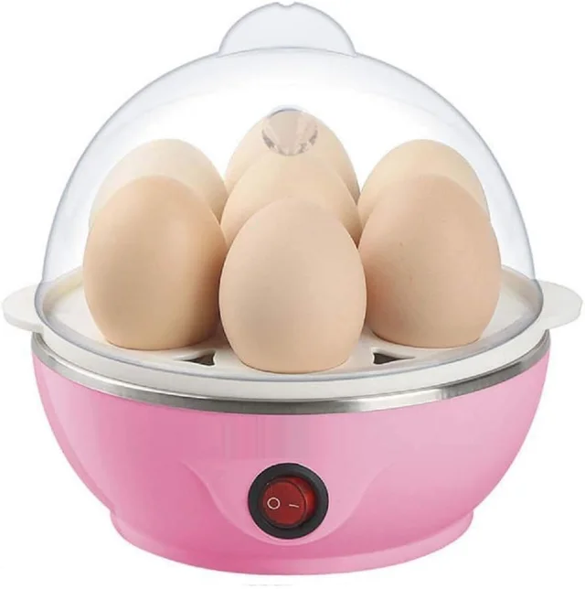 Egg Boiler Electric Automatic Off 7 Egg Poacher for Steaming, Cooking, Boiling and Frying (400 Watts) Multicolour