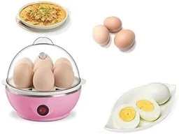 Egg Boiler Electric Automatic Off 7 Egg Poacher for Steaming, Cooking, Boiling and Frying (400 Watts) Multicolour