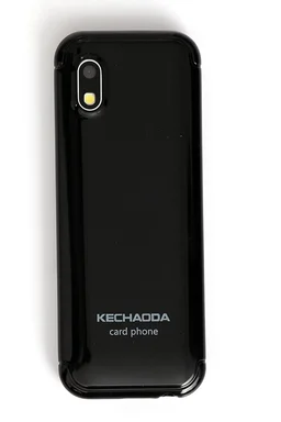 Kechaoda K33 Slim and Dual Sim GSM Mobile Phone with External Memory Slot 1.44 Inch Display Rear VGA Camera with Flash Light Bluetooth - Black