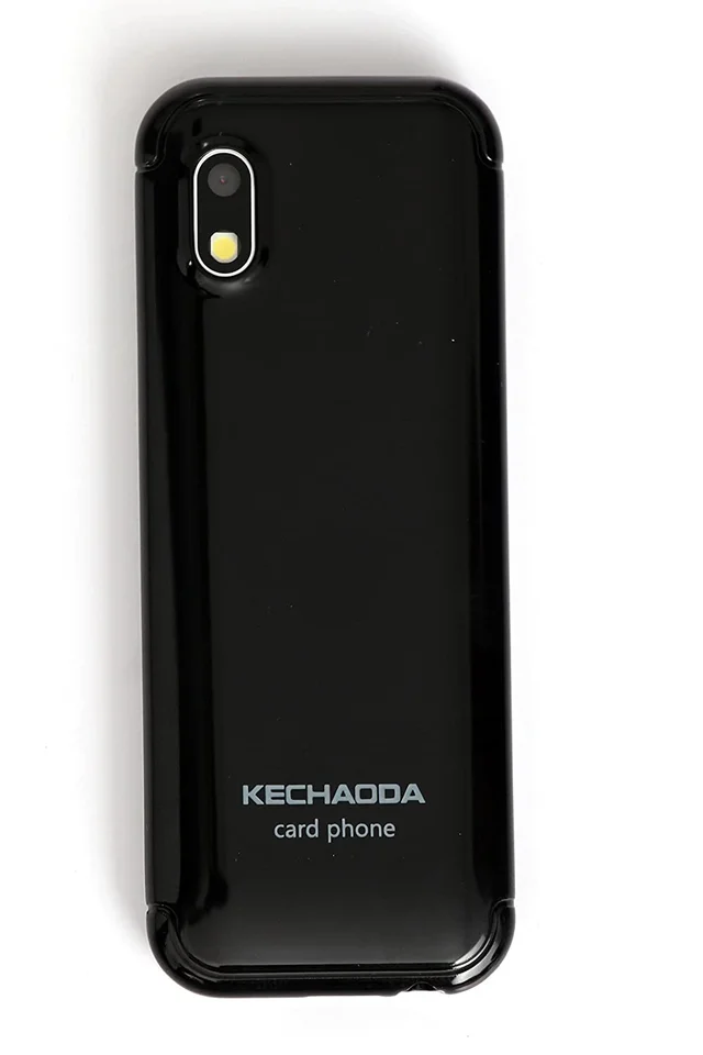 Kechaoda K33 Slim and Dual Sim GSM Mobile Phone with External Memory Slot 1.44 Inch Display Rear VGA Camera with Flash Light Bluetooth - Black