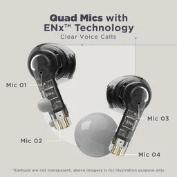 boAt Airdopes Atom 81 True Wireless Earbuds with Upto 50H Playtime, Quad Mics ENx™ Tech, 13MM Drivers,Super Low Latency(50ms), ASAP™ Charge, BT v5.3 - Black