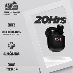boat Airdopes 381Airdopes 381 Open box 3 Month warranty - Black