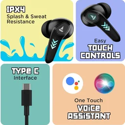 boAt Airdopes 190 True Wireless in Ear Earbuds with Beast Mode(50ms) for Gaming, 40H Playtime, Breathing LEDs, Signature Sound, Quad Mics Enx Tech, ASAP Charge & BT v5.3 - White