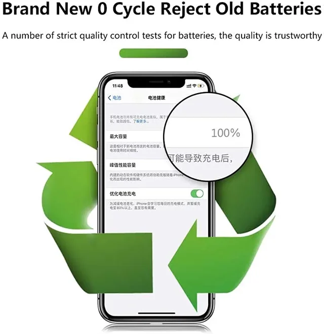 1 Year Warranty 3200mAh Battery for Apple i-Phone X A1865 A1901 A1902 A1903 (2716mAh)