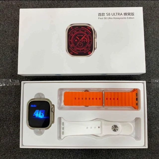 Ultra Smartwatch - 4G Simcard Supported Android Smartwatch - Black