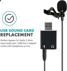 Mini Sound Card, USB External Sound Card Audio Adapter Audio Interface Converter with Audio Input and Output Jack Plug & Play Sound Card for BM 800 Mic and Studio Recording- Multicolor