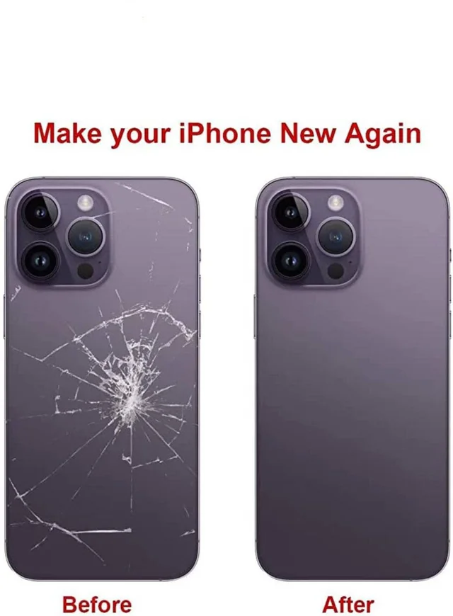 Replacement Part for Rear(Back) Glass Panel Compatible with (iPhone 14 Pro) 7 Day Replacement Warranty - Purple