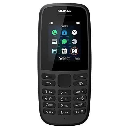 Nokia 105 4th Edition Single Sim Refurbished Keypad Mobile Phone (2012 Model) - Random Color