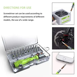 32 in 1 Interchangeble Multipurpose Mini Screwdriver Set Magnetic Slot Wrench Bits Repair Tools Kit Set Combination Screwdriver Set for Home Appliance,Laptop,Mobile,Computer