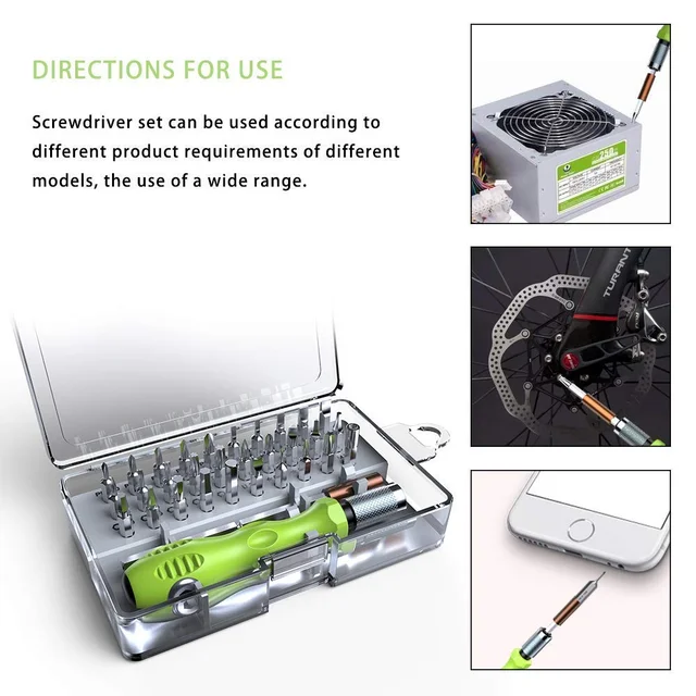 32 in 1 Interchangeble Multipurpose Mini Screwdriver Set Magnetic Slot Wrench Bits Repair Tools Kit Set Combination Screwdriver Set for Home Appliance,Laptop,Mobile,Computer