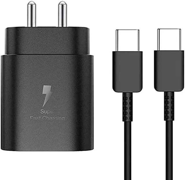45W USB-C Charger, Samsung Ultra Fast Charger Type C for Samsung Galaxy S23 Ultra/S23+/S22/S21 Ultra/S21 Plus 5G/Note 20 Ultra/S20/S20 Ultra/Note 20, PPS Adapter+ Cable - Black - Black