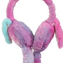 Moving Ear Earmuffs, Interactive Winter, Cozy Plush Winter Ear Warmer (Pack Of 2 Pc ) - Free Size, Multicolor Mix
