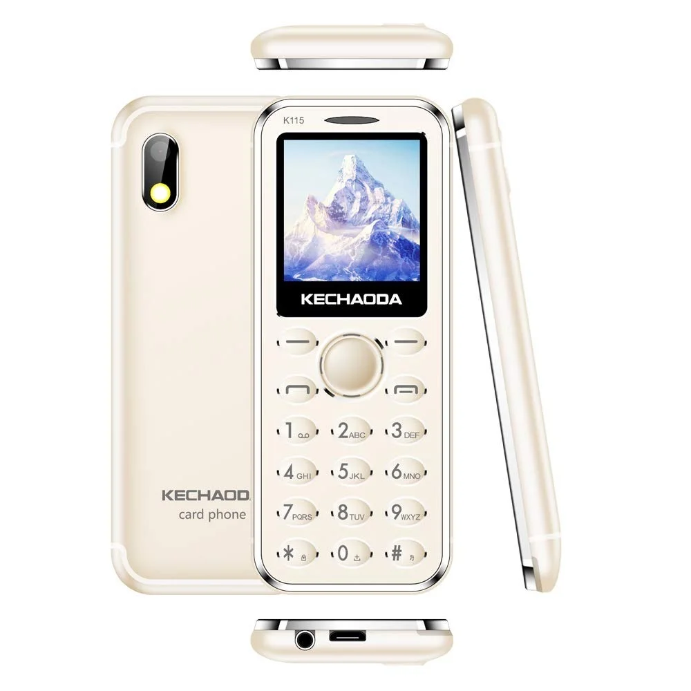 KECHAODA K115 Slim Card Size Dual Sim Phone with External Memory