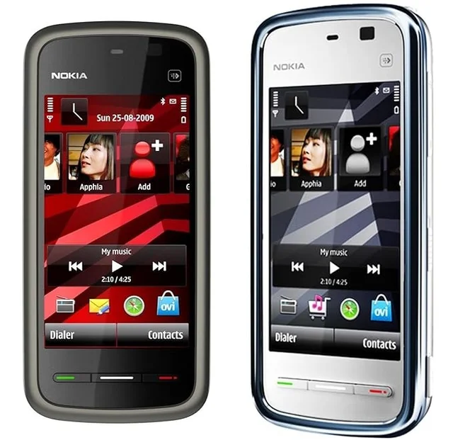 Nokia 5233 Xpress Music Symbian 9.4 OS Mobile Phone With 2MP Camera - White/ Black - Assorted Color Refurbished - Red