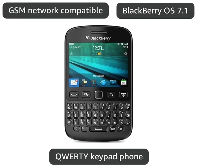 Blackberry 9720 Unlocked GSM OS 7.1 Cell Phone w/QWERTY Keybaord - Black