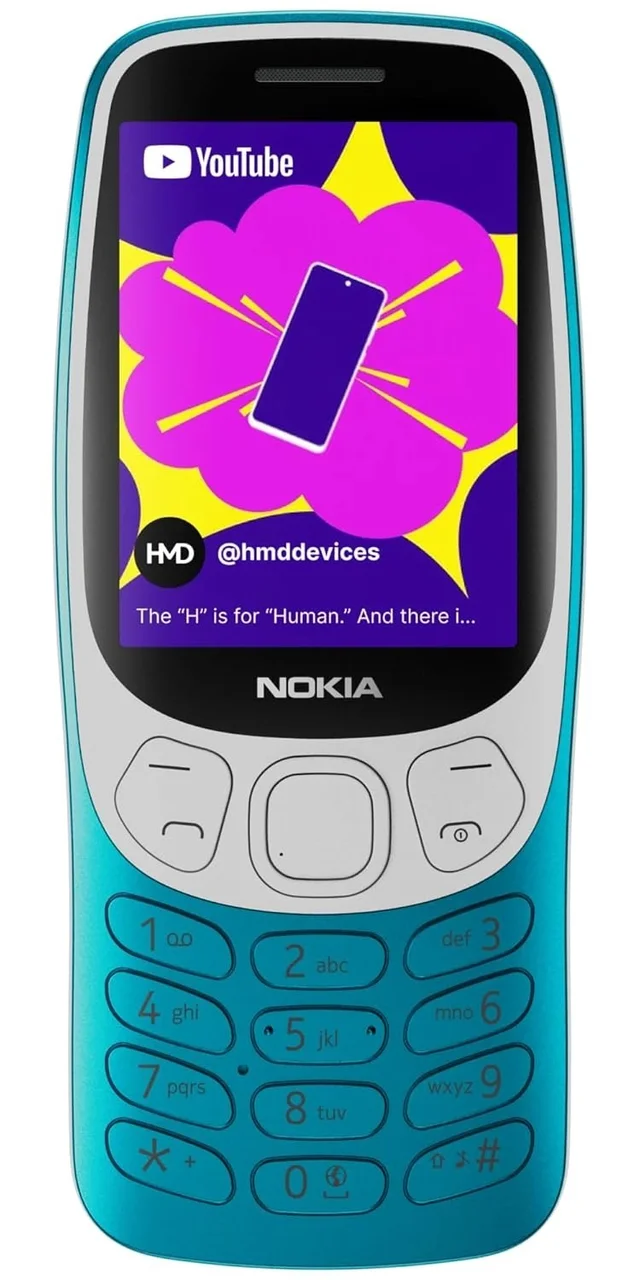 Nokia 3210 Classic Keypad Phone with Dual SIM - Scuba Blue