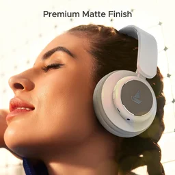 Boat Rockerz 450 Pro Bluetooth On Ear Headphones with Mic with 70 Hours Battery, 40Mm Drivers, Bluetooth V5.0 Padded Ear Cushions - Standard, White Purity