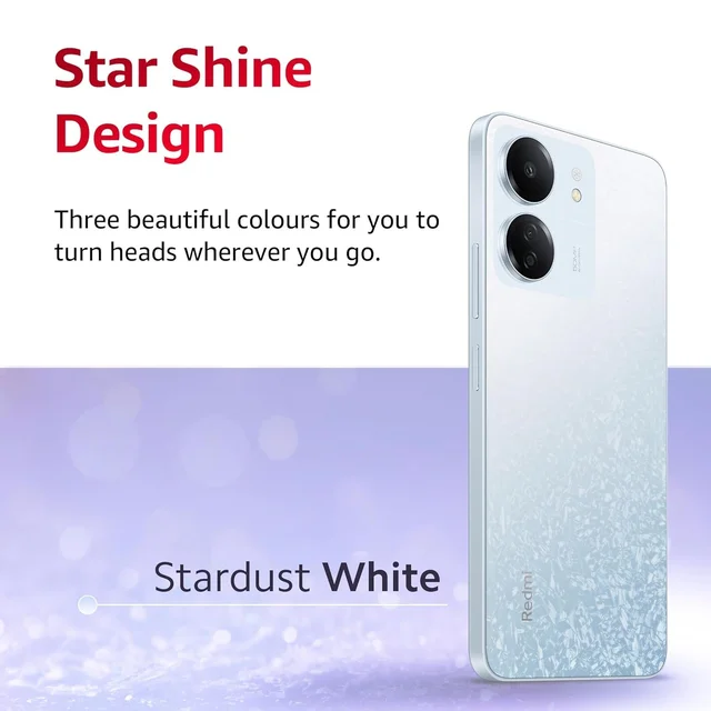 Redmi 13C 5G MediaTek Dimensity 6100+ 5G 90Hz Display - 256 GB, Starfrost White