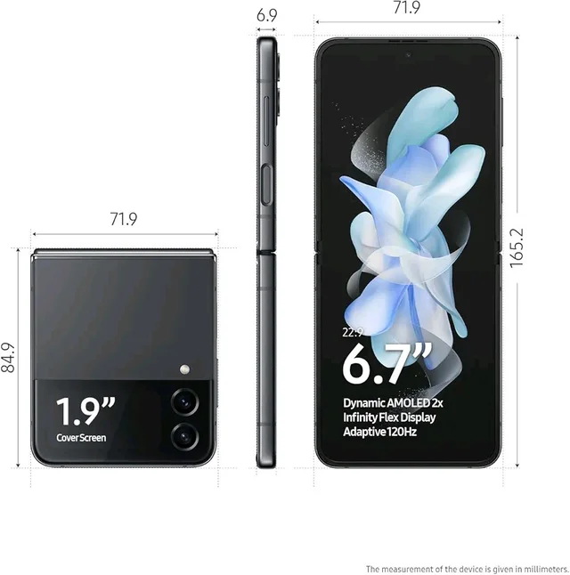 Samsung Galaxy Z Flip 4 Imported Mobile Under seller warranty - 256GB, Graphite