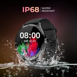 beatXP Vega 1.43" (3.6 cm) Super AMOLED Display, One-Tap Bluetooth Calling Smart Watch, 466 * 466px, 1000 Nits Brightness, Always On Display, 24/7 Health Monitoring, IP68 - Gold