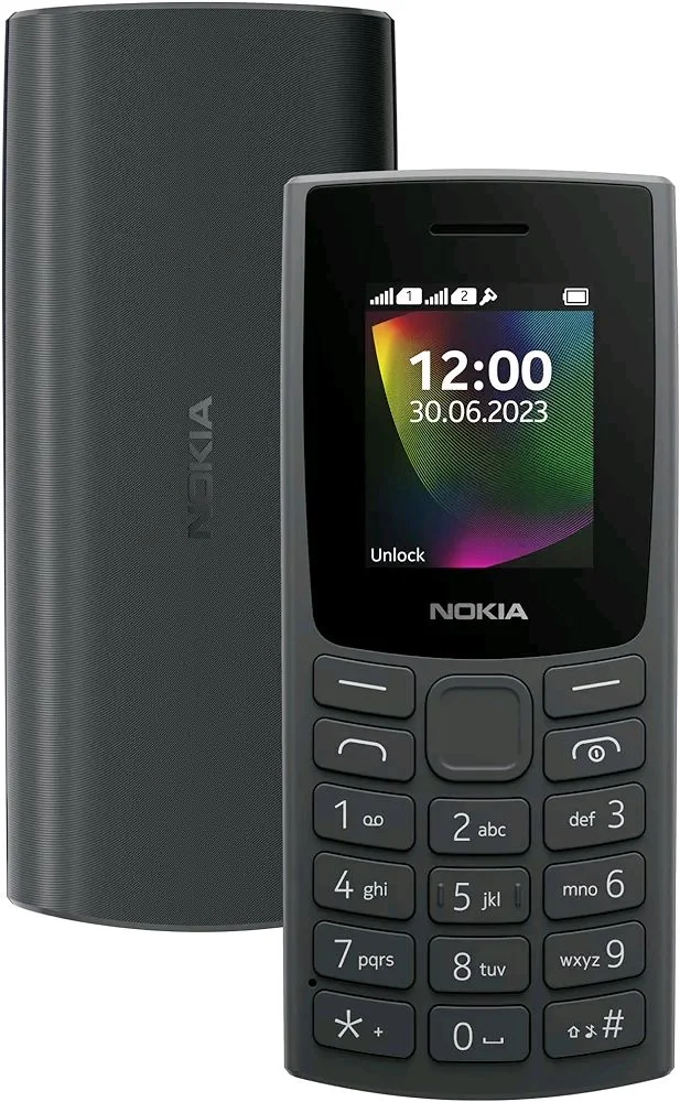 Nokia 106 Dual Sim, Keypad Phone with Built-in UPI Payments App, Long-Lasting Battery, Wireless FM Radio & MP3 Player, and MicroSD Card Slot Charcoal - Charcoal