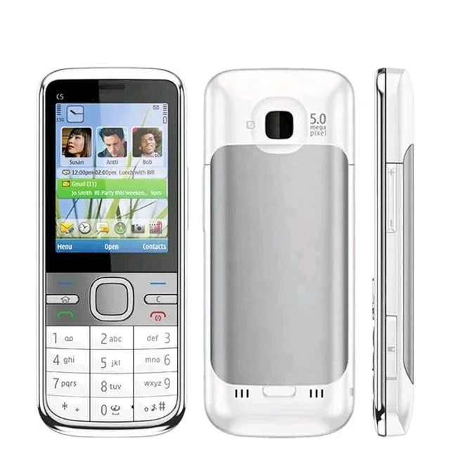 Nokia C5 Just Like New 1 Month Seller Warranty Refurbished - White