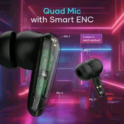 Refurbished Wings Phantom 450 Made in India Wireless Earbuds - Black