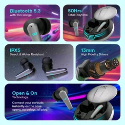 Refurbished Wings Phantom 450 Made in India Wireless Earbuds - Black