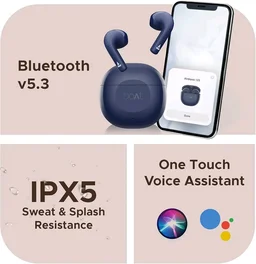 Refurbished boAt Airdopes 125 TWS in Ear Earbuds with 50 Hrs Playtime,Quad Mics with Enx Tech,ASAP Charging,Iwp Tech, Beast Mode with 50 Ms Low Latency,Btv5.3, Ipx5 - Black