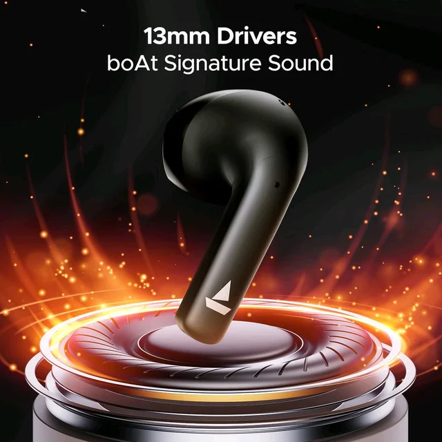 Refurbished boAt Airdopes 125 TWS in Ear Earbuds with 50 Hrs Playtime,Quad Mics with Enx Tech,ASAP Charging,Iwp Tech, Beast Mode with 50 Ms Low Latency,Btv5.3, Ipx5 - Black