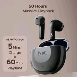 Refurbished boAt Airdopes 125 TWS in Ear Earbuds with 50 Hrs Playtime,Quad Mics with Enx Tech,ASAP Charging,Iwp Tech, Beast Mode with 50 Ms Low Latency,Btv5.3, Ipx5 - Black