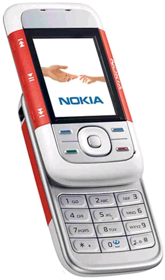 Nokia 5300 Slider Refurbished 1 Month Warranty - Red & white
