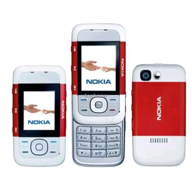 Nokia 5300 Slider Refurbished 1 Month Warranty - Red & white