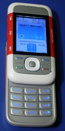 Nokia 5300 Slider Refurbished 1 Month Warranty - Red & white
