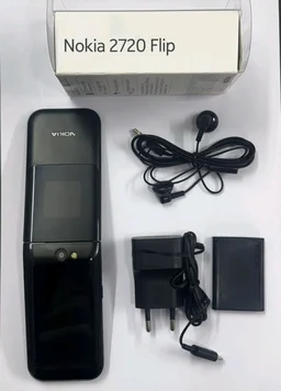 NOKIA 2720 (Flip) Feature Phone, Dual SIM, 2MP Camera with LED flash - Black