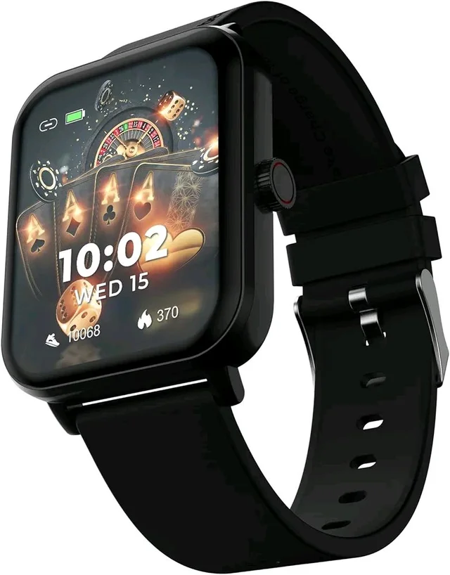 beatXP Marv Ace 1.85” HD Display Bluetooth Calling Smart Watch, Rotary Crown, 240 * 284px, 500 Nits, 60Hz Refresh Rate, 100+ Sports Modes - Black