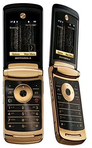 Motorola Razr2 V8 Mobile Phone unlocked luxury edition (Renewed) - Black