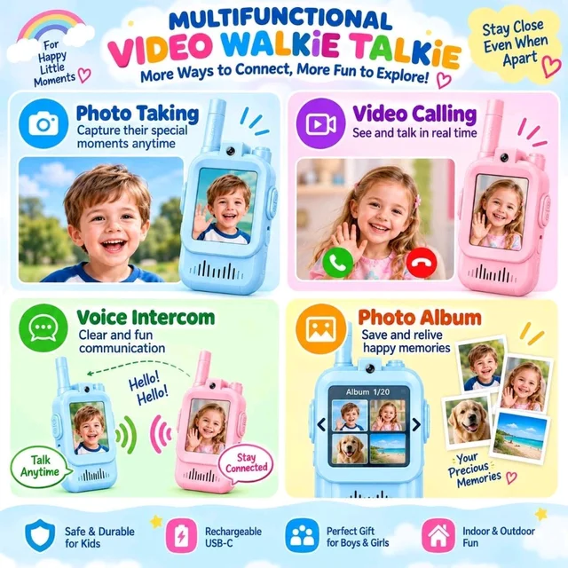 Children's Video Calling Toy with Camera, Voice Calling