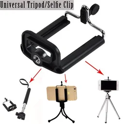 Camera Stand Clip Bracket Holder Tripod Monopod Mount Adapter For Mobile Phone - Black