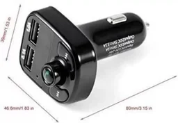Car Charger Dubble Usb + Bluetooth Receiver