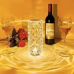 Crystal Touch Table Lamp LED Night Light, 16 Colors Rechargeable Line Diamond Table Lamp with Touch Control , USB Table Lamps, Romantic Lighting Decor for Bedroom (line Style)