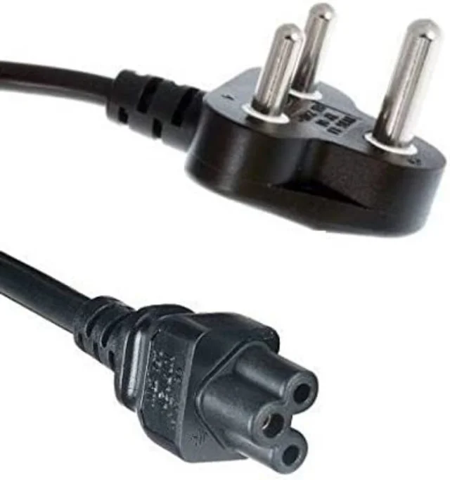 Desktop 3 Pin Plug Power Cable For Pc, Monitor, Ups, Printer, Scanner, Lcd, Led Tv | Black, 1.5 Meter Long Durable Wire For Wall Socket, Black eco