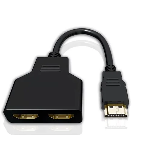 HDMI Splitterkabel – 1 Ingang Naar 2 Uitgangen, Full HD 1080p, Plug & Play Voor TV En Beamer