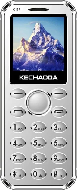 KECHAODA K115 Slim Card Size Dual Sim Phone With External Memory Slot 3.66cm (1.44-Inch) Display Only Mobile Phone & Charging Cable In Box - Black & Silver