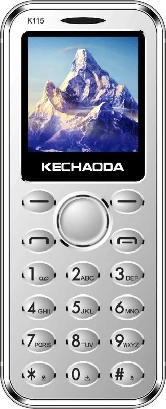 KECHAODA K115 Slim Card Size Dual Sim Phone With External Memory Slot 3.66cm (1.44-Inch) Display Only Mobile Phone & Charging Cable In Box - Black & Silver
